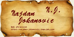 Najdan Jokanović vizit kartica